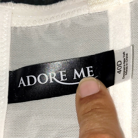 40D ADORE ME Longline White Lace Wired Balconette Bra - Picture 8 of 8